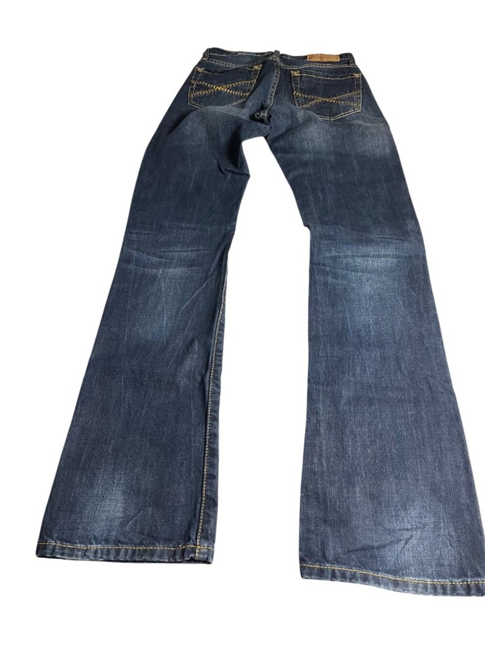 Men's Indigo Bootcut Jeans with Subtle Fade 29x38